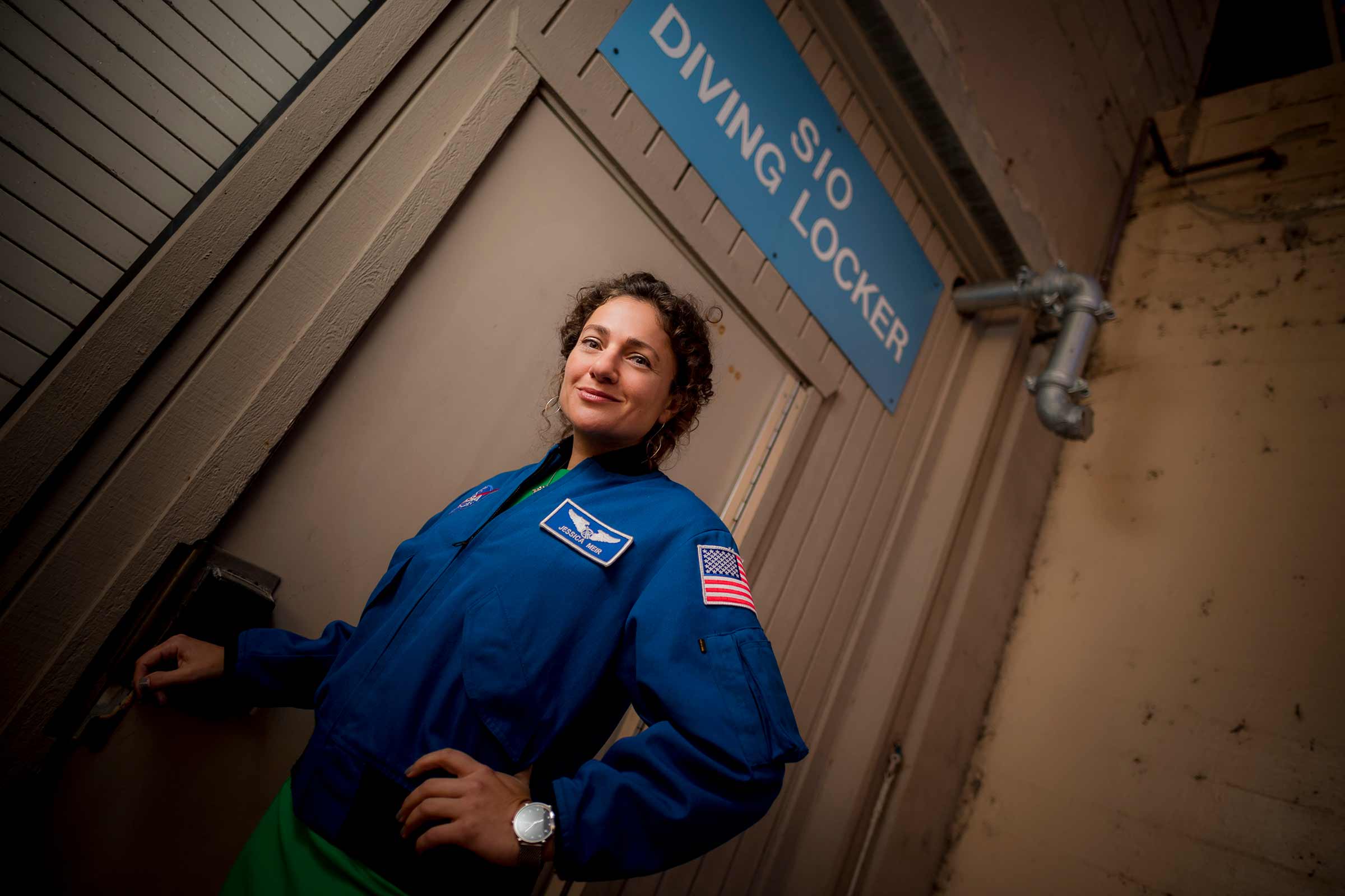 美国宇航局宇航员杰西卡·梅尔访问加州大学圣地亚哥分校斯克里普斯分校